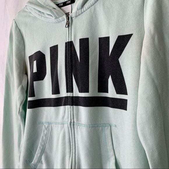 Victoria’s Secret PINK Zip-up Hoodie size XS | Mint - Picture 2 of 7